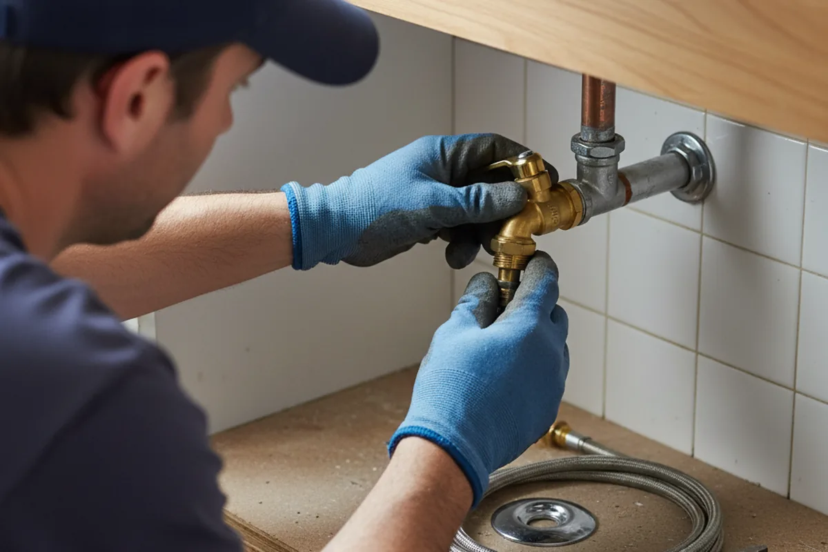 Shutoff valve and fitting work during Burst Pipe Repair in Sumner